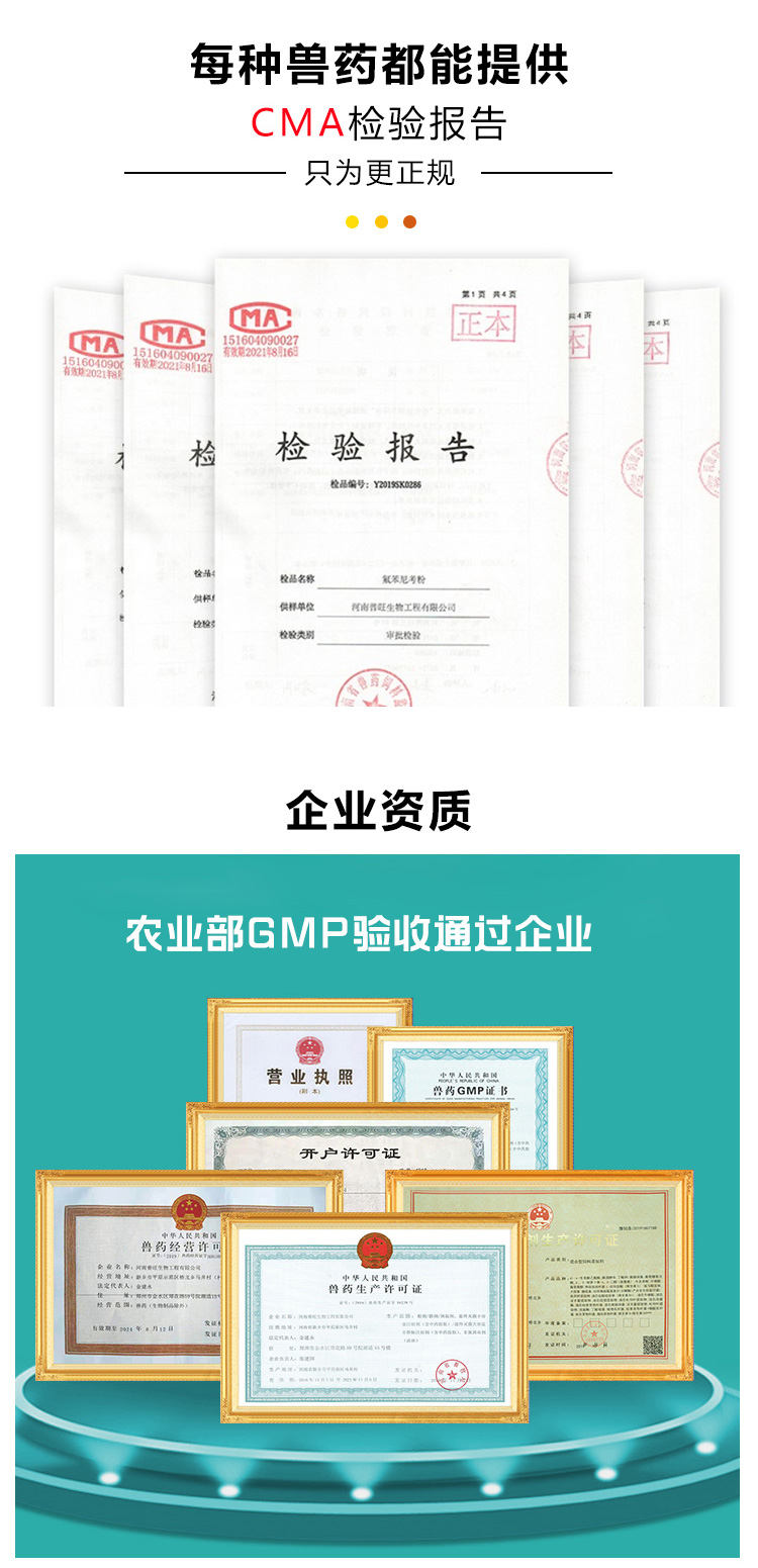 普旺獸藥 企業(yè)資質